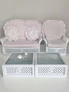 Vintage Pedigree Sindy dollhouse living room set - dollhouse furniture
